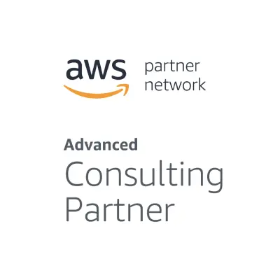 This picture represents the aws advanced consulting partner logo.
